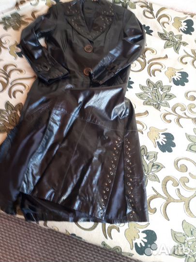 Кожаный плащ женский натуральная кожа
