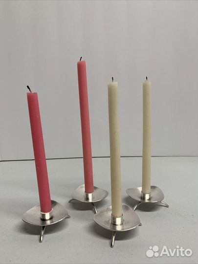 Винтажный Set/8 Carl Cohr подсвечники на ножках