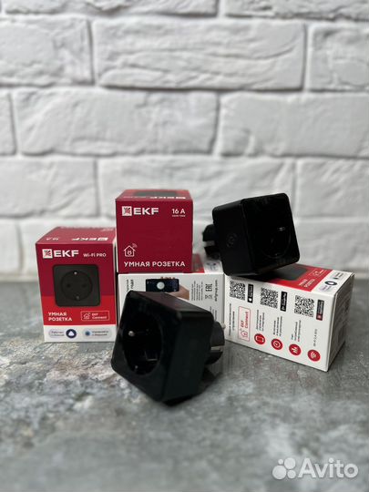 Умная розетка EKF Сonnect PRO Wi-Fi черн. RCS-2-WF