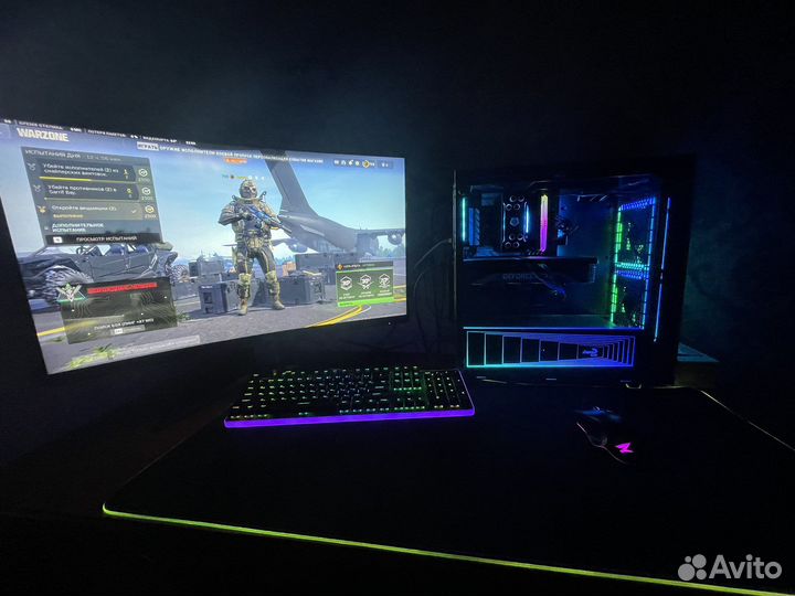 Игровой пк i7 12700F+RTX 3070 (вся периферия)