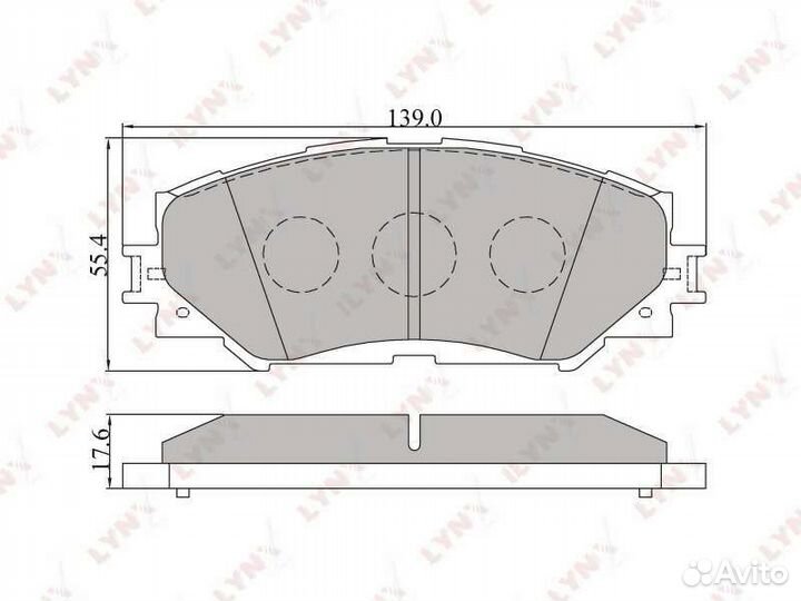 Колодки перед+зад для Toyota Corolla 150 Lynx