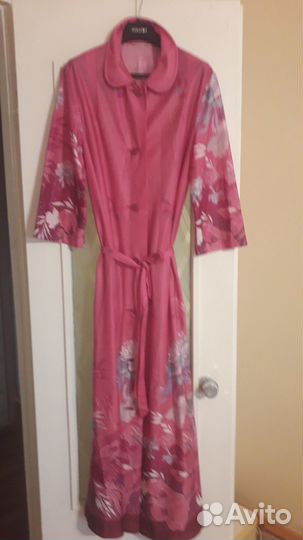 Халат женский длинный шелковый 46-48р