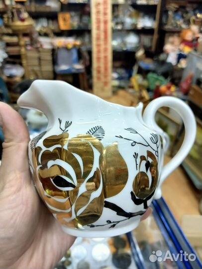 Сервиз чайный остатки с дефектами Вербилки Золот