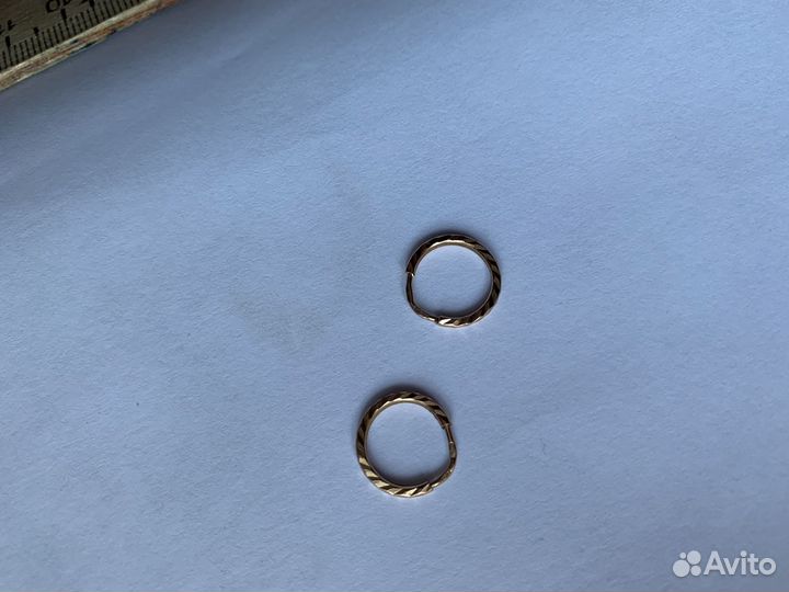 Золотые серьги колечки