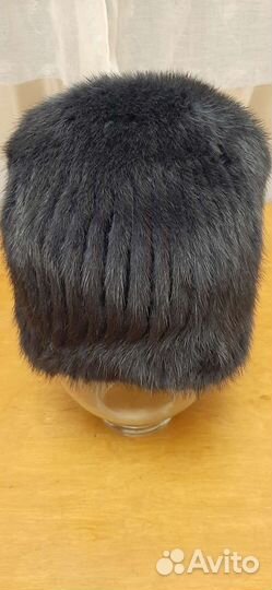 Шапка норковая вязаная женская