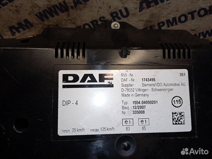 Панель приборов (щиток) DAF XF 105 2010 1743496