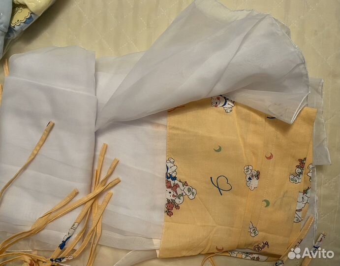 Балдахин и бортики новые на кроватку детскую