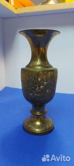 Винтажная Ваза бронза индия
