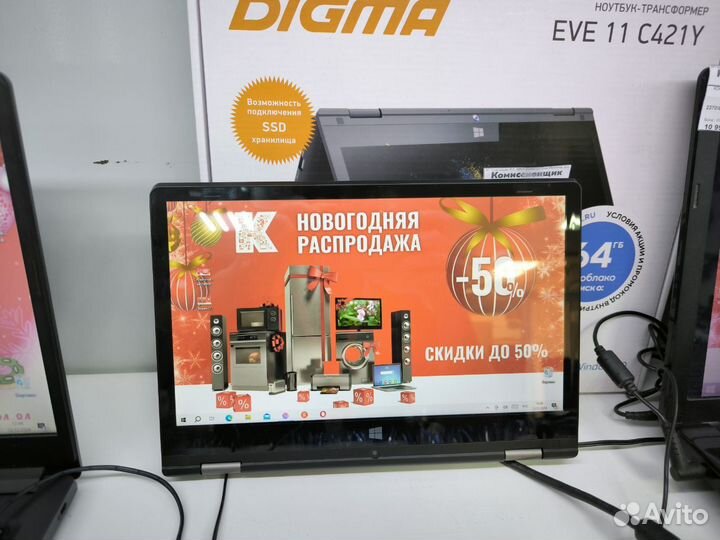 Сенсорный ноутбук трансформер Digma к1