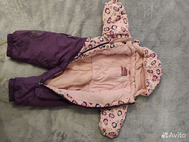 Зимний комбинезон для девочки 74