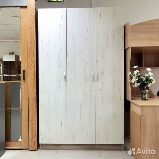 Шкаф 3-х ств крафт белый