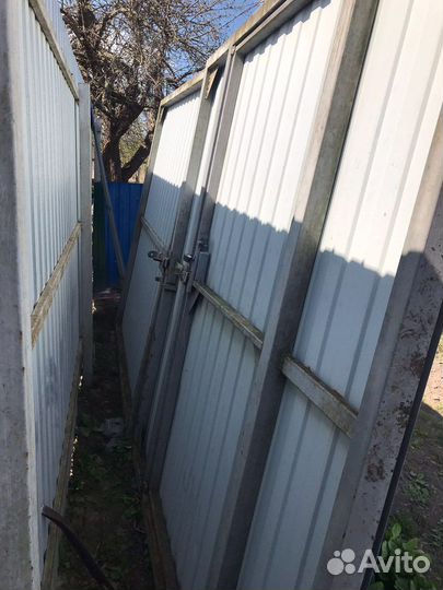 Ворота с калиткой распашные бу