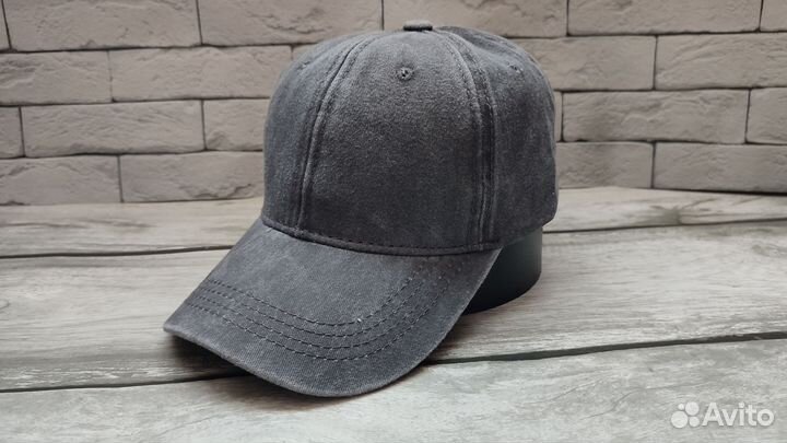 Кепка бейсболка джинсовая серая