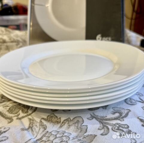 Новые тарелки Bormioli Rocco 6 штук, D 24 см