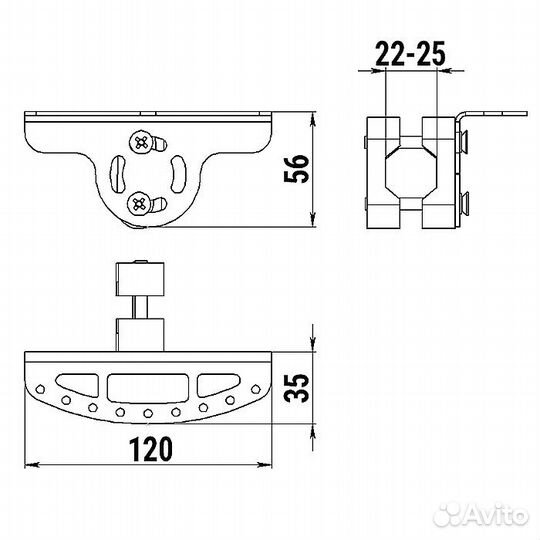 Площадка для блесен с креплением на леер 22-25 мм