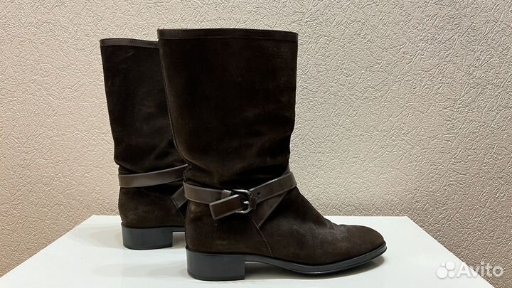 Сапоги замшевые tods, 37,5 размер