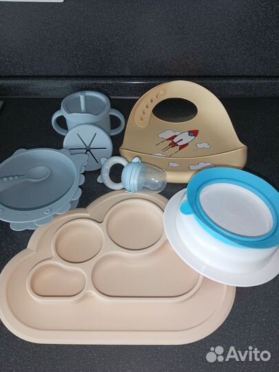 Силиконовая посуда для малыша. Набором