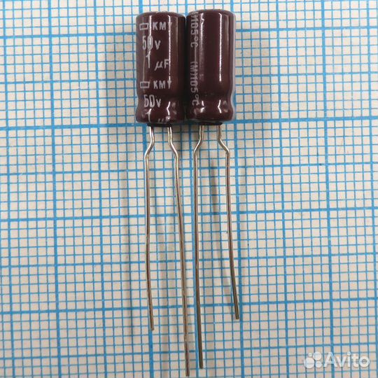 1uF 50v 50v1uF 5x11 KMY - Электролитический конден