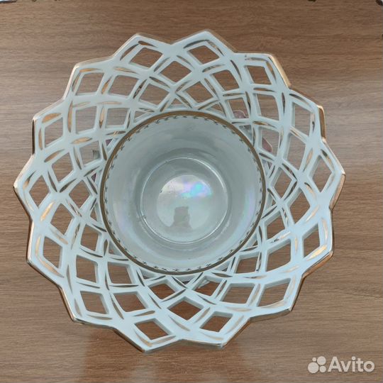 Ваза конфетница-сухарница фарфоровая