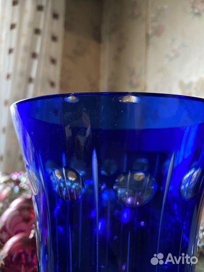 Ваза цветное стекло Чехия