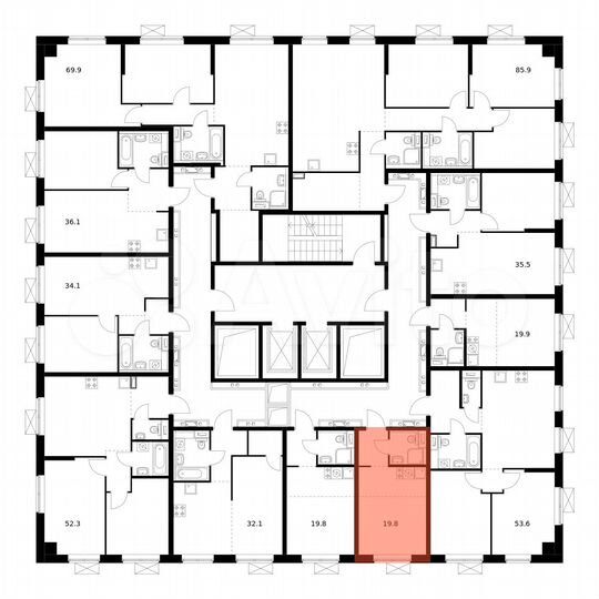 Квартира-студия, 19,8 м², 11/17 эт.