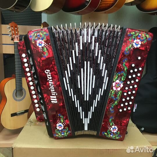 Гармонь Шуйская S51XL бордовая