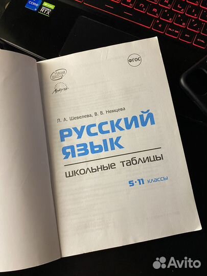 Школьные таблицы русский язык