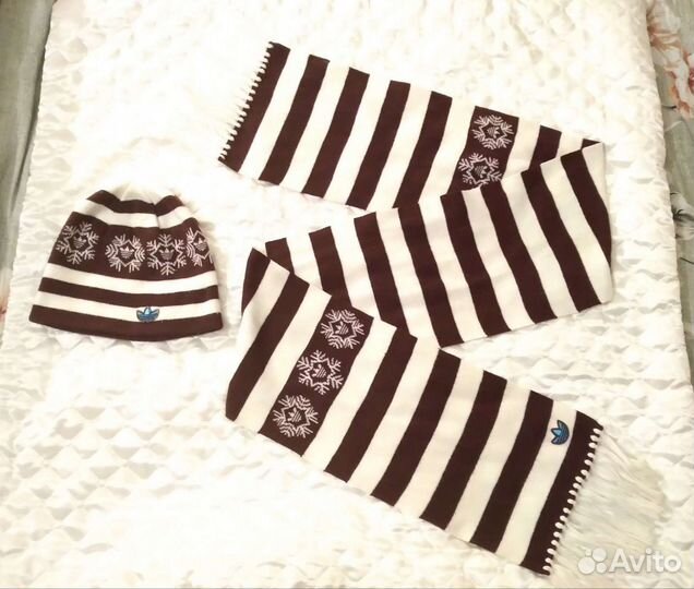 Шапка и шарф adidas