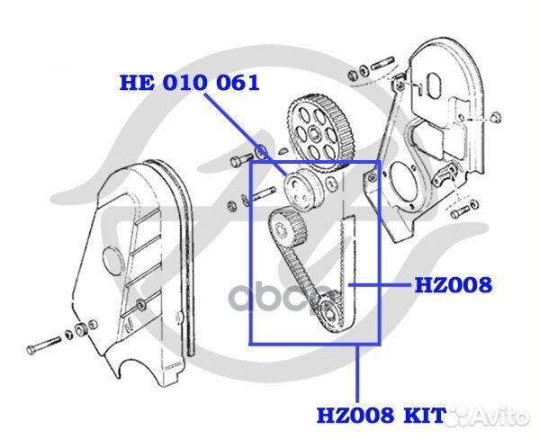 Комплект ремня грм HZ008KIT Globelt