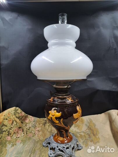 Лампа керосиновая майолика Германия