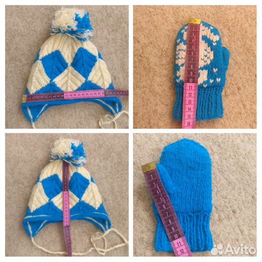 Зимняя шапка+шарф+варежки (комплект)