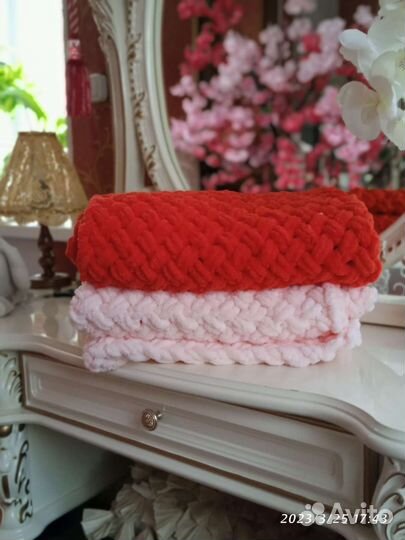 Розовый плед.Плюшевый подарок на Д/Р, Выписку