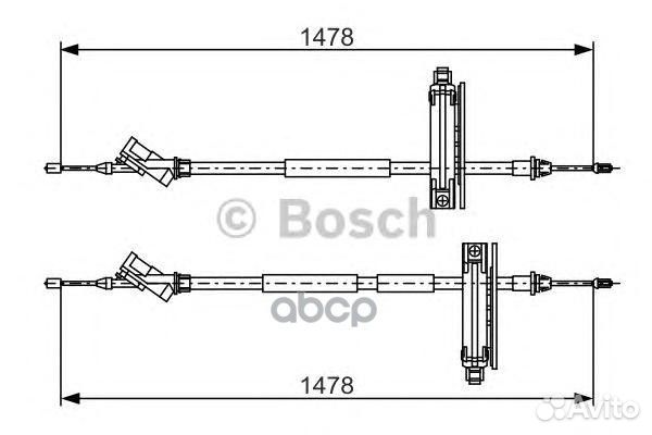 1 987 477 932 трос ручника л.+п Ford Focus all