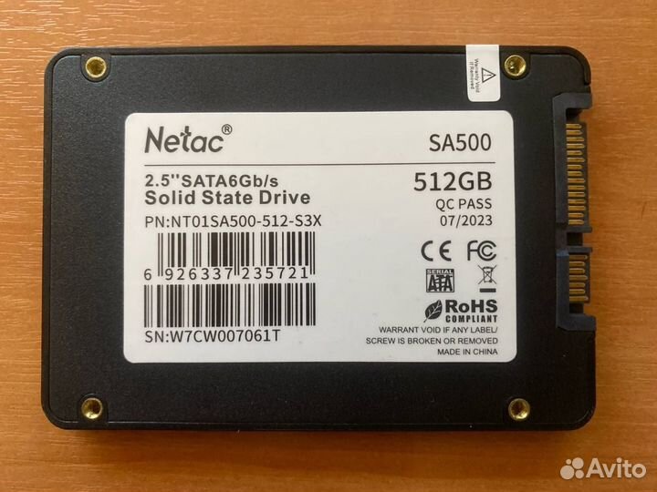 SSD 512Гб Netac SA500 NT01SA500-512-S3X 3D nand