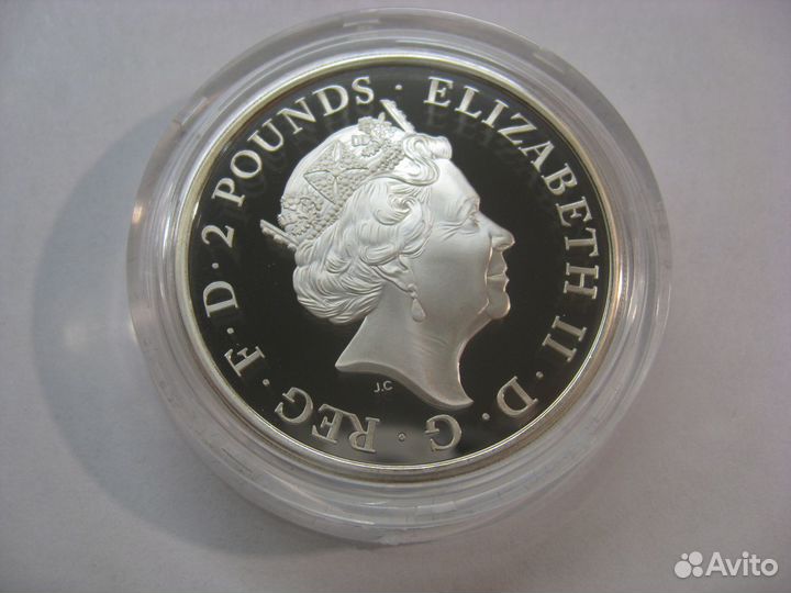 2 фунта 2017г. - год Петуха (серебро)