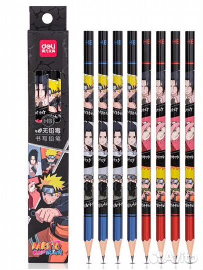 Набор карандашей с аниме персонажем Наруто