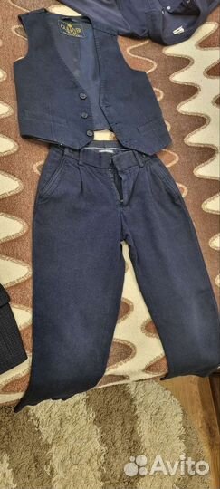 Школьный костюм для мальчика синий 128