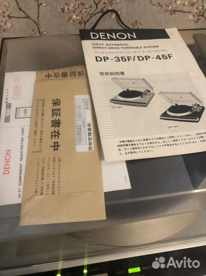 Виниловый проигрыватель denon dp35f