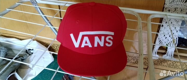 Кепка бейсболка Vans clasik drop V boys.красная фи