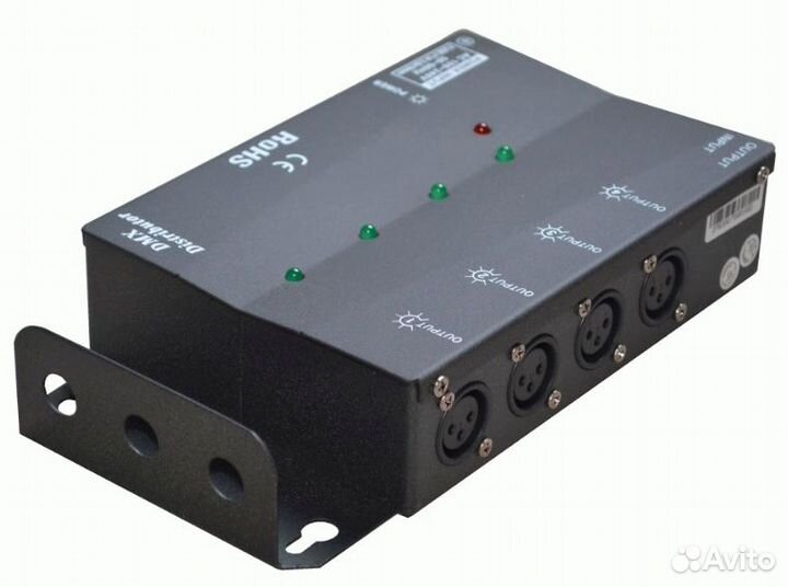 Оптический 4-канальный сплиттер DMX-сигнала Anzhee