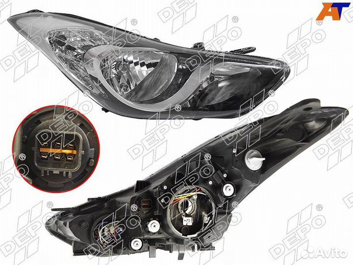 Фара hyundai elantra V 10-14 RH под корректор