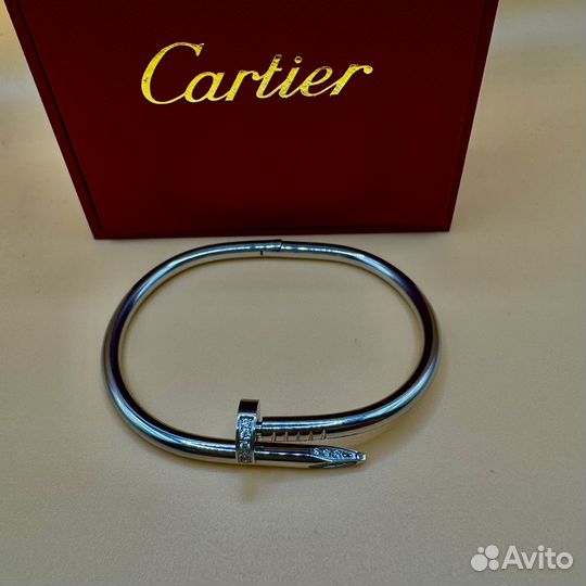 Cartier гвоздь браслет серебряный с камнями