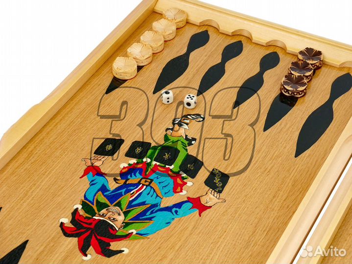 Нарды Джокер (резные, светлые) (2027)