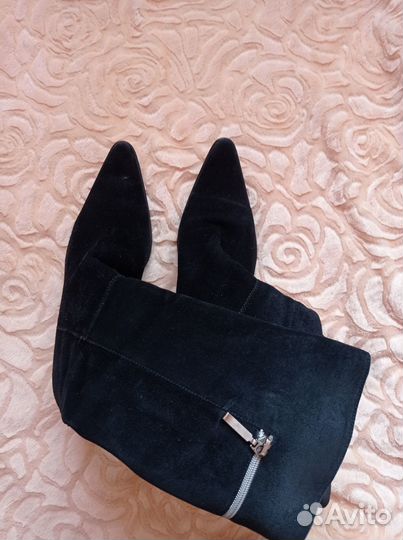 Сапоги женские демисезонные натуральная замша 39 р