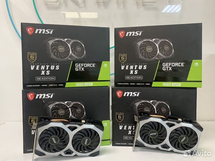 Б/У видеокарта MSI GTX 1660super Ventus XS 6gb