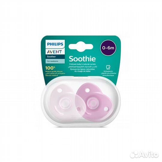 Соски- пустышки Philips Avent Soothie 0-6m (ортод)