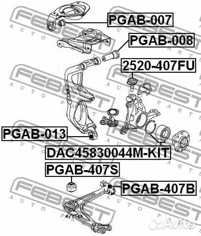 Сайлентблок febest pgab407s