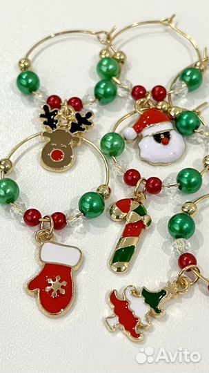 Маркеры для бокалов новогодние