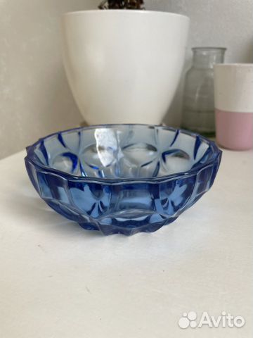 Фруктовница ваза зеленое стекло СССР