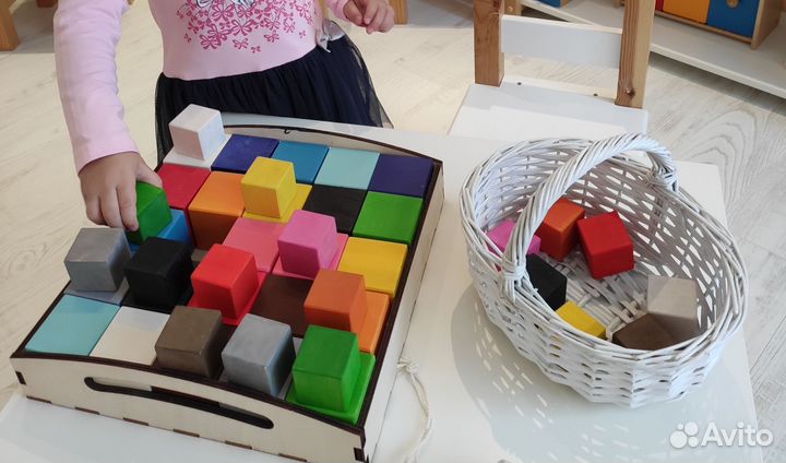 Кубики дерево 5 см